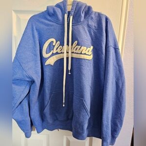 Blue Cotton  Cleveland Hoodie